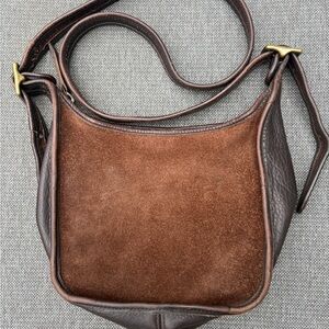 Coach Brown Leather and Suede Saddle Bag
